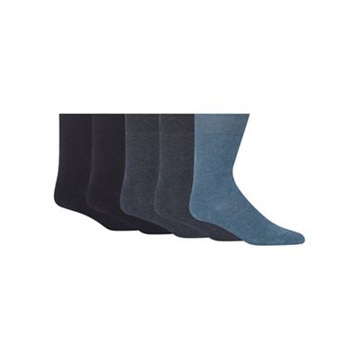 Freshen Up Your Feet Pack of five navy socks